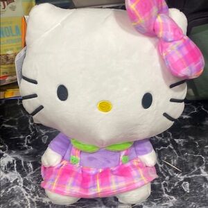 Hello Kitty White and Pink Stuffed Animal Plush limited edition 14” Nwt